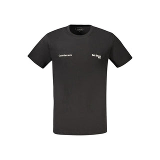 Calvin Klein Black Cotton Men T-Shirt