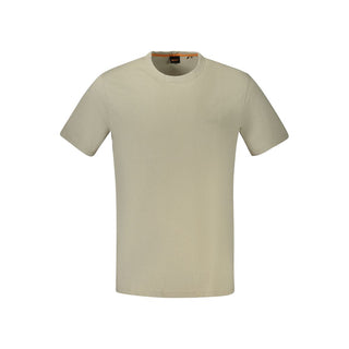 Hugo Boss Beige Cotton Men T-Shirt