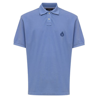 Canali Blue Cotton Polo Shirt