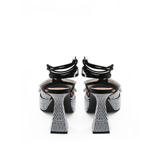 MACH & MACH Chic Black Leather Platforms for Elevated Style