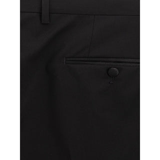 Dolce & Gabbana Sleek Black Wool Trousers for Men