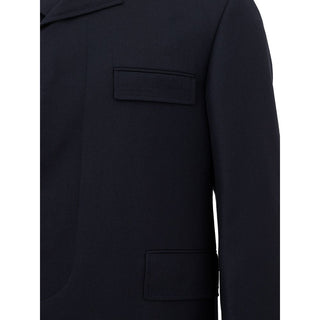 Thom Browne Elegant Wool Jacket in Signature Blue