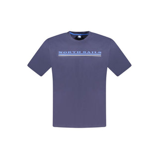 North Sails Blue Cotton Men T-Shirt