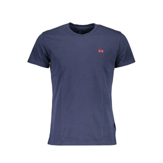 La Martina Blue Cotton Men T-Shirt