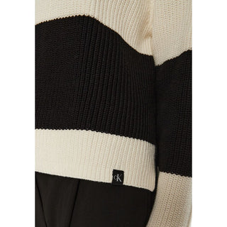 Calvin Klein Jeans Black And White Cotton Sweater