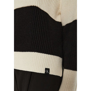 Calvin Klein Jeans Black And White Cotton Sweater