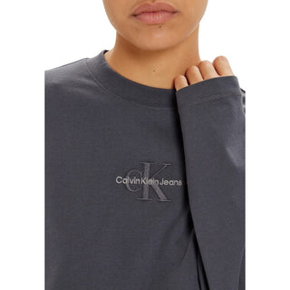 Calvin Klein Jeans Gray Cotton Tops & T-Shirt