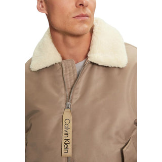 Calvin Klein Jeans Beige Recycled Polyamide Jackets & Coat