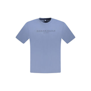 North Sails Blue Cotton Men T-Shirt