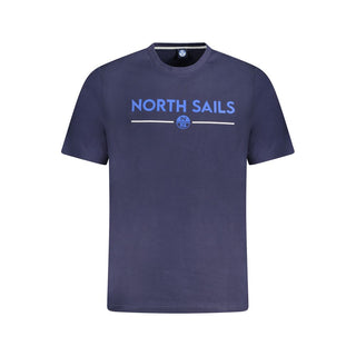 North Sails Blue Cotton Men T-Shirt