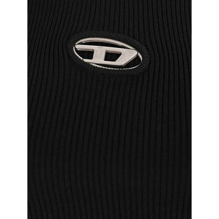 Diesel Black Rayon Long Sleeve T-Shirt
