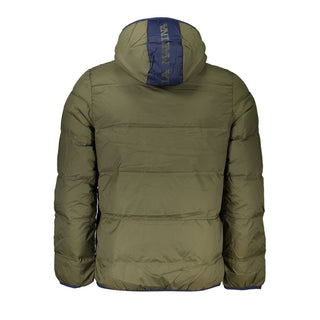 La Martina Elegant Green Hooded Jacket with Contrast Details