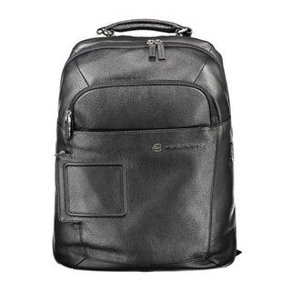 Piquadro Black Leather Men Backpack