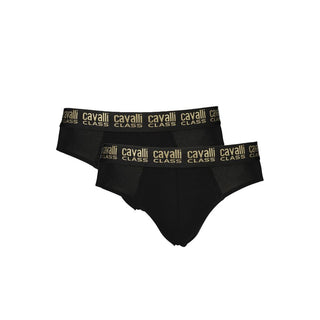 Cavalli Class Black Cotton Men Underwear