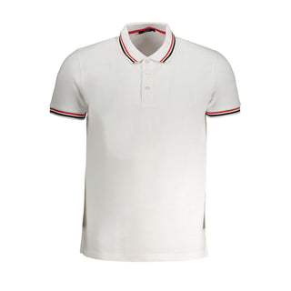 Cavalli Class White Cotton Polo Shirt