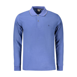 Coveri Moving Blue Cotton Men Polo Shirt