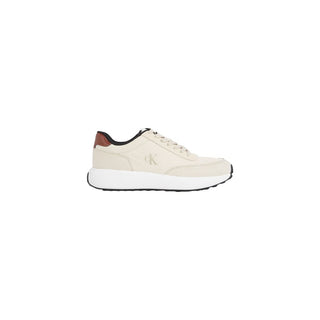 Calvin Klein Jeans Cream Leather Sneaker