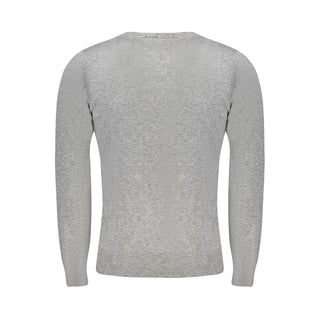 Cavalli Class Gray Viscose Men Sweater