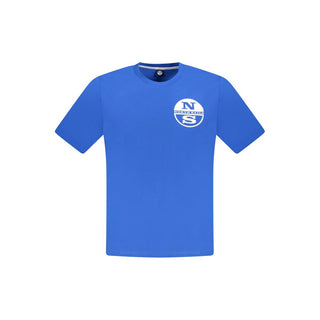 North Sails Blue Cotton Men T-Shirt