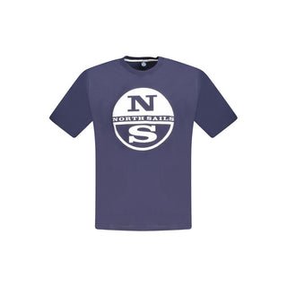 North Sails Blue Cotton Men T-Shirt