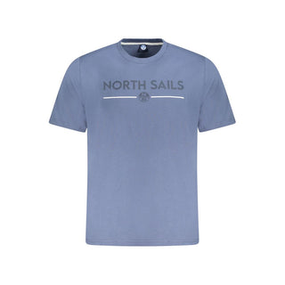 North Sails Blue Cotton Men T-Shirt