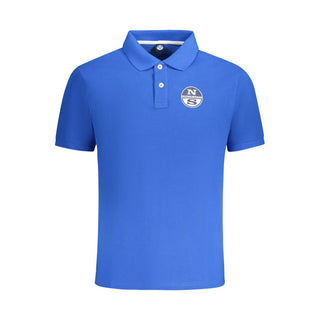 North Sails Blue Cotton Men Polo Shirt