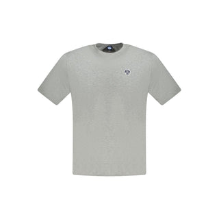 North Sails Gray Cotton Men T-Shirt