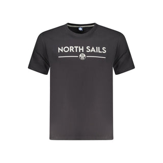 North Sails Black Cotton Men T-Shirt