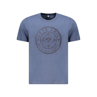 North Sails Blue Cotton Men T-Shirt