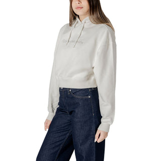 Calvin Klein Jeans Cream Cotton Hoody