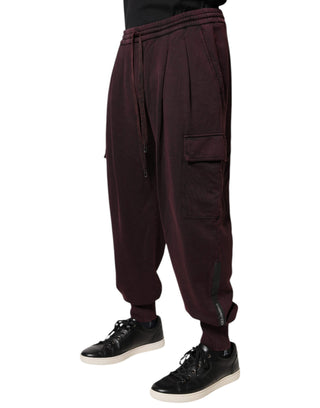 Dolce & Gabbana Dark Violet Cotton Cargo Jogger Pants