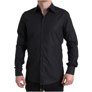 Dolce & Gabbana Black Cotton Dress Shirt