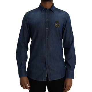 Dolce & Gabbana Blue Denim Shirt