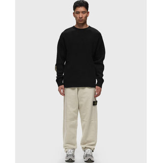 Stone Island White Cotton Men's Trouser