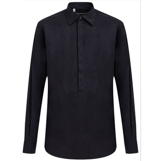 Dolce & Gabbana Navy Blue Cotton Dress Shirt