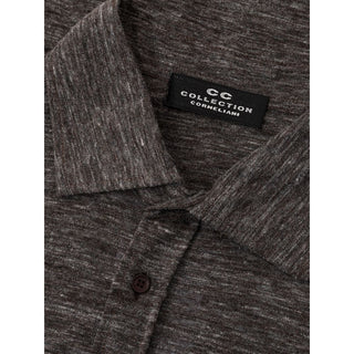 Corneliani Gray Wool Dress Shirt