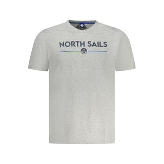 North Sails Gray Cotton Men T-Shirt