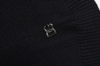 Dolce & Gabbana Black Wool Whole Head Wrap Balaclava Hat