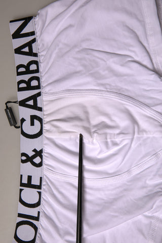 Dolce & Gabbana White Cotton Stretch Regular Boxer Underwear