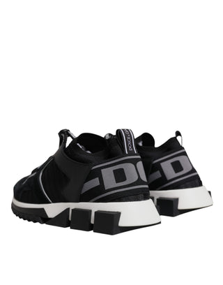 Dolce & Gabbana Black Mesh Sorrento Trekking Sneakers Shoes
