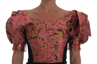 Dolce &amp; Gabbana Ethereal Puff Sleeve Cropped Top