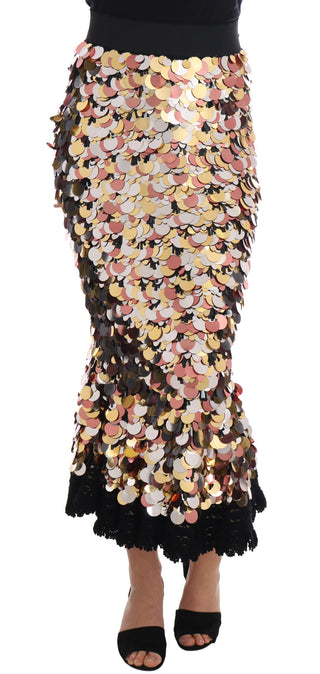 Dolce &amp; Gabbana Sequin Embellished High-Waist Pencil Skirt