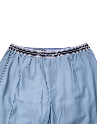 Dolce & Gabbana Blue Cotton Stretch Chino Pants