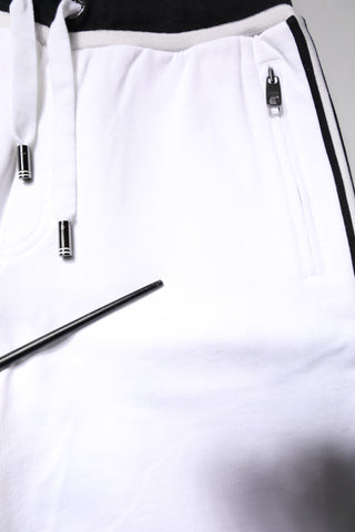 Dolce & Gabbana White King Cotton Bermuda Sweatshorts Shorts