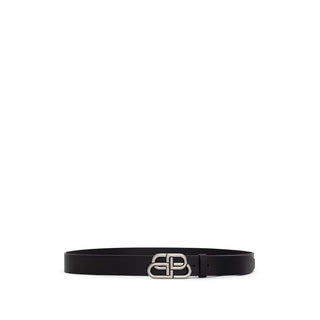 Balenciaga Black Leather Belt