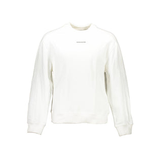 Calvin Klein White Cotton Men Sweater