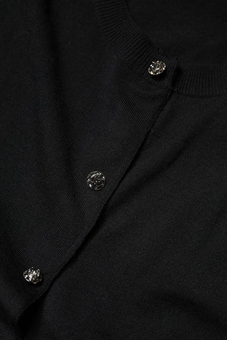 Dolce & Gabbana Black Button Down Short Sleeve Blouse Top