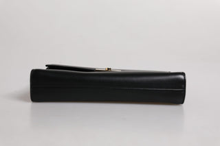 Dolce & Gabbana Black Leather Logo Plaque Document Briefcase Bag