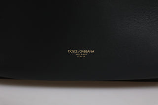 Dolce & Gabbana Black DG Leather Logo Print Travel Back Pack Bag