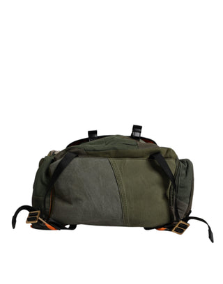 Dolce & Gabbana Military Green Patchwork Travel Backpack Bag